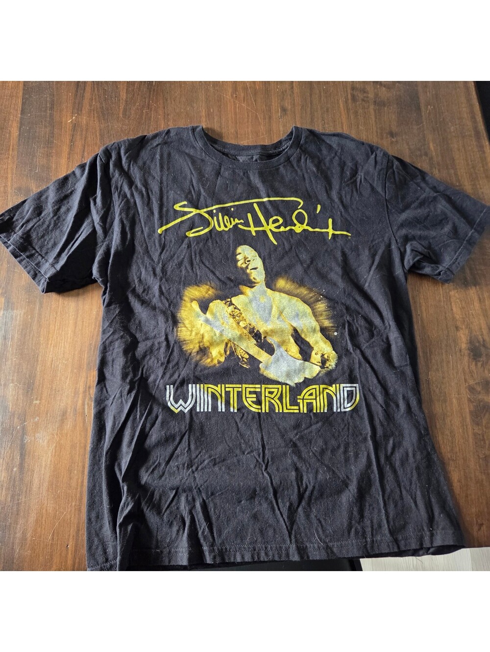Jimi Hendrix Winterland black graphic T shirt